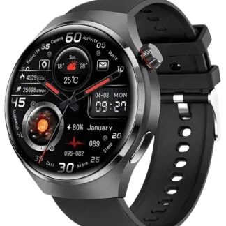 SmartWatch SC3 Rotund Puls, Tensiune, Temperatura, Nivel oxigen, Curea silicon, Meniu in limba Română