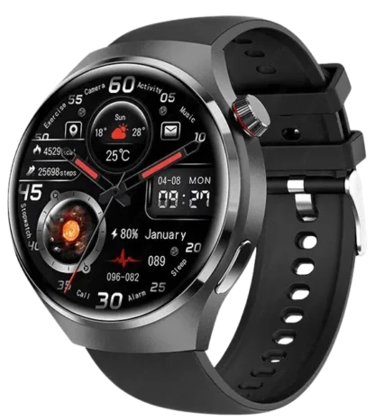 SmartWatch SC3 Rotund Puls, Tensiune, Temperatura, Nivel oxigen, Curea silicon, Meniu in limba Română